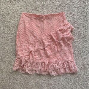 NBD Pink Lace Skirt